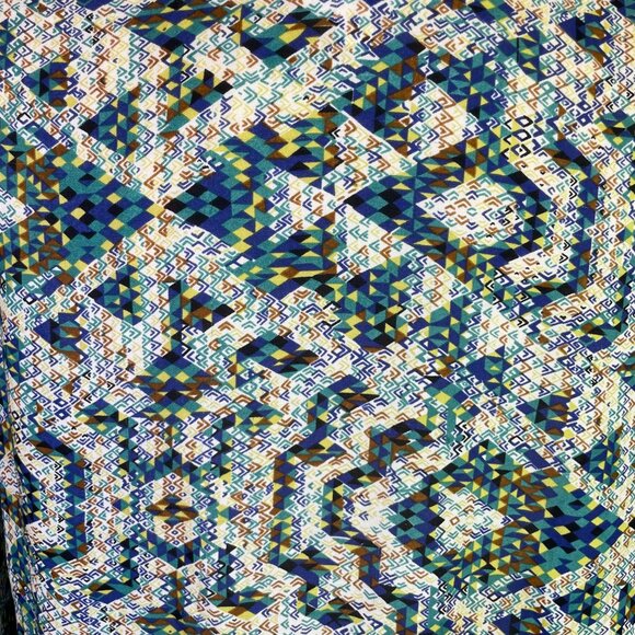 Parker 100% Silk Mini Dress Size S Dolman Long Sleeve Geometric Abstract Print - Picture 4 of 10